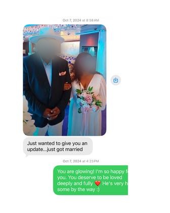 A delighted Broom List client sharing a happy update