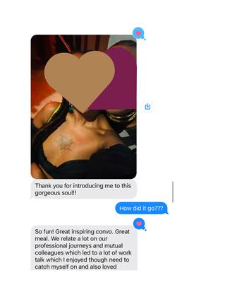 A delighted Broom List client sharing a happy update